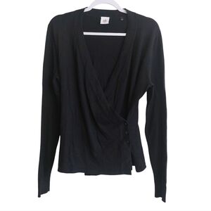 CAbi Black Wrap Cardigan- size M